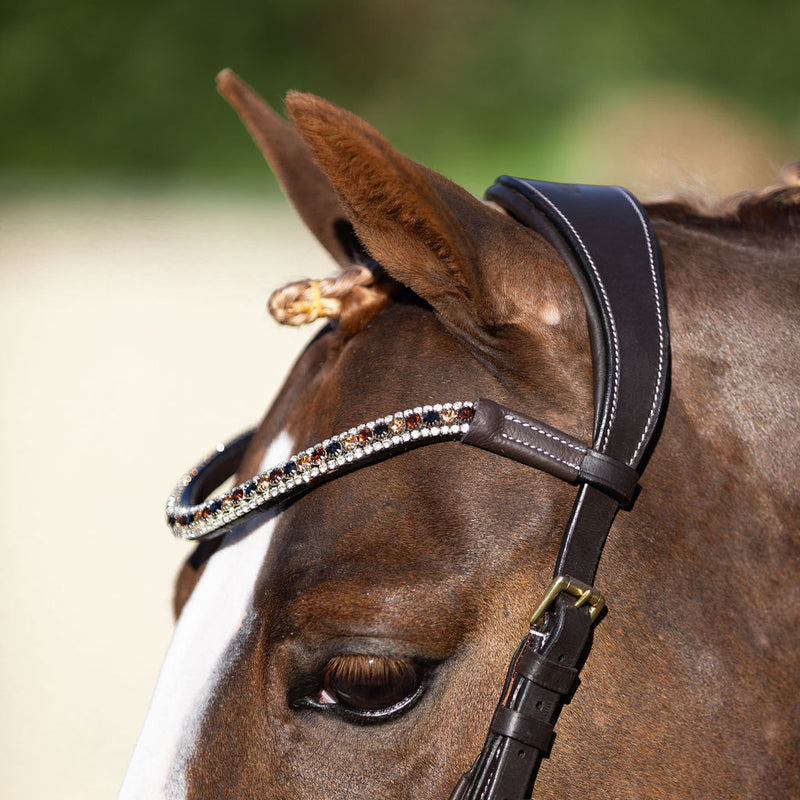 'Amber' Anatomic Leather Bridle (Micklem Style) (Lumi Pony)