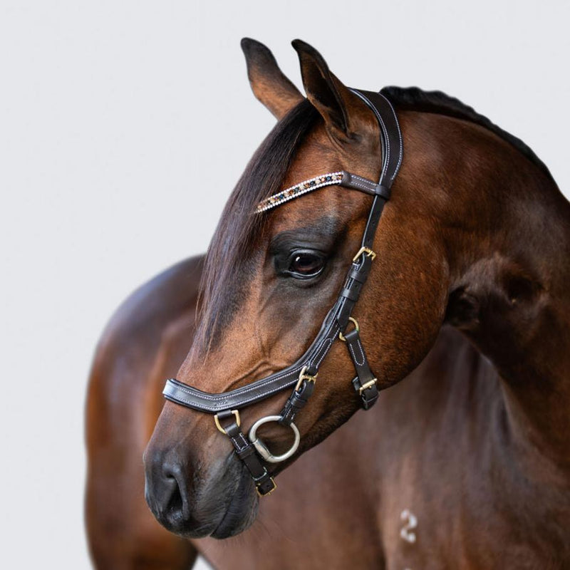 'Amber' Anatomic Leather Bridle (Micklem Style) (Lumi Pony)