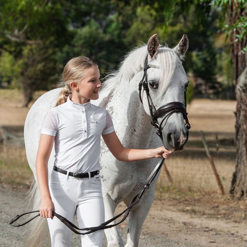 'Amie' Rolled Leather Bridle (Hanoverian) (Lumi Pony)