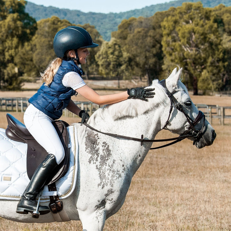 'Amie' Rolled Leather Bridle (Hanoverian) (Lumi Pony)