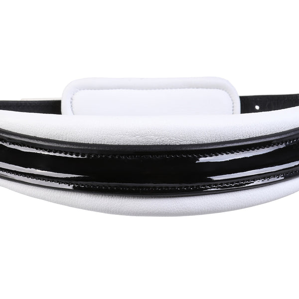 Melodie noseband - patent, white padding (cavesson)