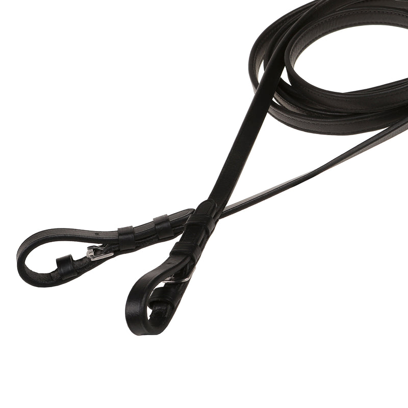 Padded nappa leather curb reins - (flat)