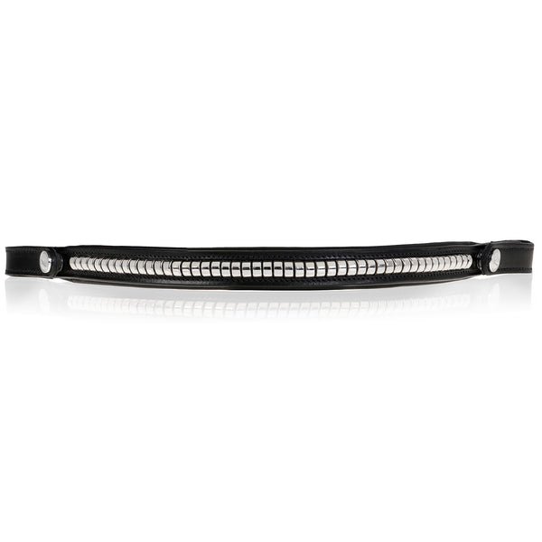 Straight clincher browband (silver) (Lumi Pony)