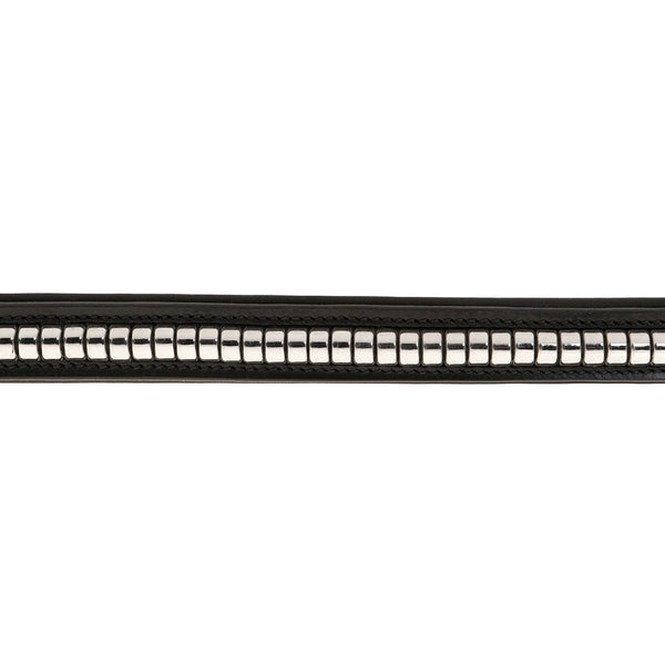 Straight clincher browband (silver) (Lumi Pony)