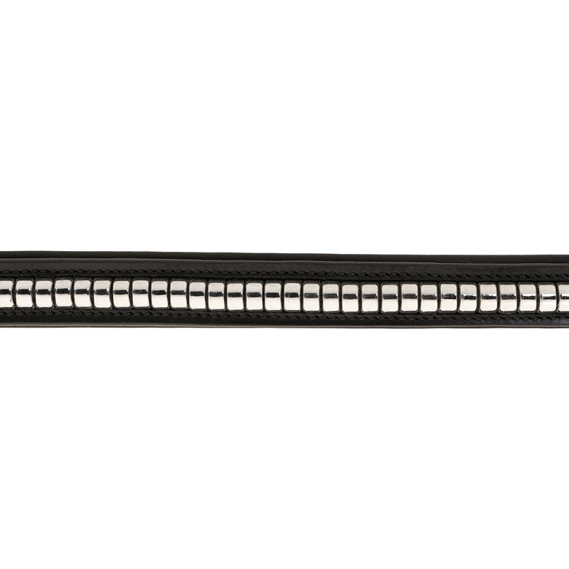 Straight clincher browband (silver) (Lumi Pony)