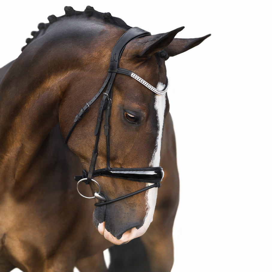 'Amie' Rolled Leather Bridle (Hanoverian)